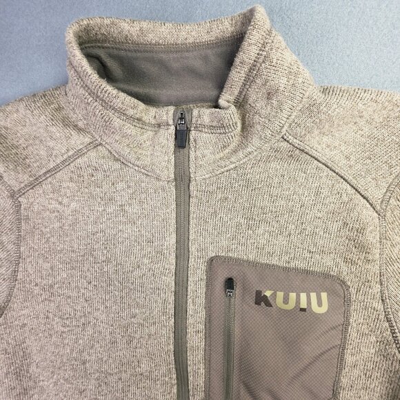 KUIU Base Camp High Loft Sweater Fleece Pullover Mens M Brown Half Zip Outdoor - Picture 3 of 12